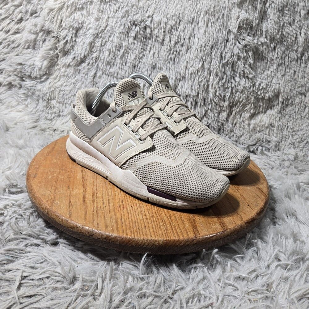 New Balance 247 Revlite Cream Burgundy Moonbeam Sneakers Womens Size 8.5 Shoes